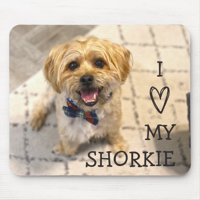 I Liebe My Shorkie | Vollständiges Foto Mousepad (Vorne)