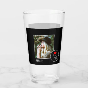 I Liebe My Sis Custom Foto - Personalisiert Glas