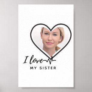 I Liebe My SISTER - Bestes Personalisiertes Gesche Poster