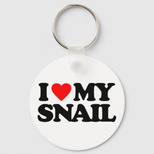 I LIEBE MY SNAIL SCHLÜSSELANHÄNGER