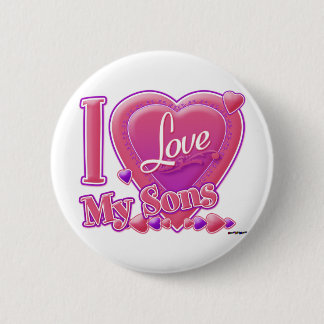 I Liebe My Sons pink/lila - Herz Button