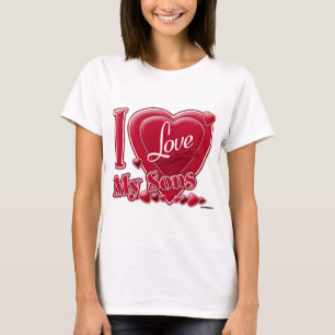 I Liebe My Sons red - heart T-Shirt