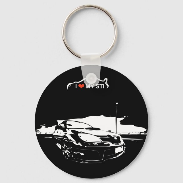 I Liebe My STI Schlüsselanhänger (Vorderseite)
