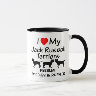 I Liebe My Three Jack Russell Terrier Dogs Tasse