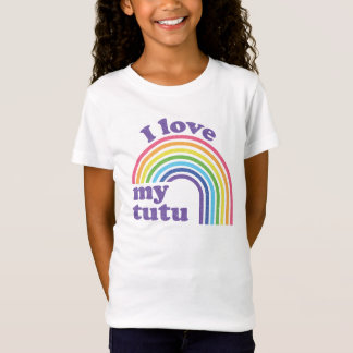 I Liebe My Tutu - Niedlicher Regenbogen T-Shirt