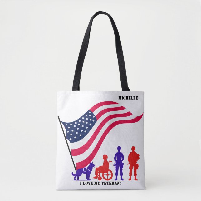 "I Liebe my Veteran" benutzerdefinierbar (Vorderseite)
