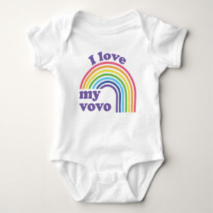 I Liebe My Vovo - Niedlicher Regenbogen Baby Strampler