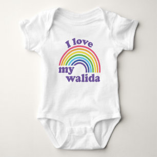 I Liebe My Walida - Niedlicher Regenbogen Baby Strampler
