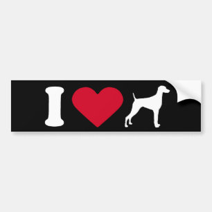 "I Liebe my Weimaraner" Autoaufkleber
