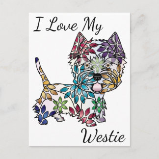 I Liebe My Westie Postcard Postkarte