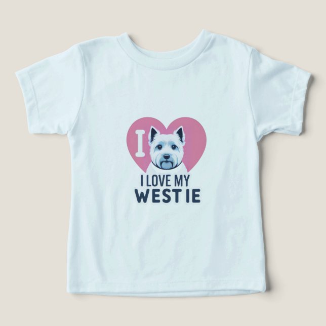 I Liebe My Westie T - Shirt (Design Vorderseite)