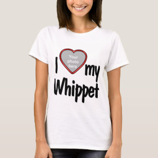 I Liebe My Whippet - Heart Shaped Dog Foto Frame T-Shirt