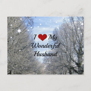 I Liebe My Wonderful Husband (größerer Text) Postkarte