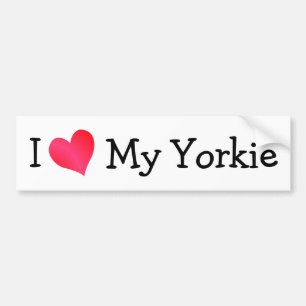 I Liebe My Yorkie Autoaufkleber