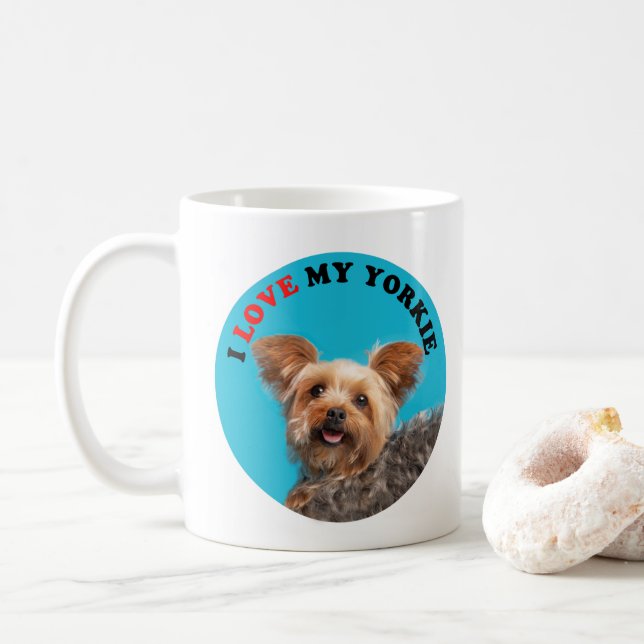 I Liebe My Yorkie Kaffeetasse (Mit Donut)