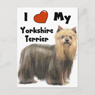 I Liebe My Yorkie Postkarte