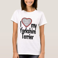 I Liebe My Yorkshire Terrier Heart Shaped Dog Foto