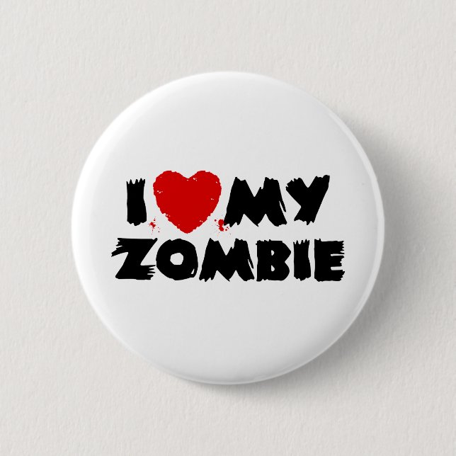I Liebe My Zombie Button (Vorderseite)