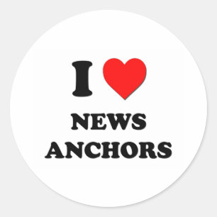 I Liebe-Nachrichten-Anker Runder Aufkleber