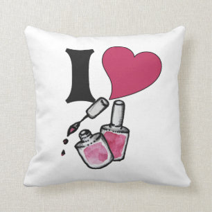 I Liebe Nagellack Kissen