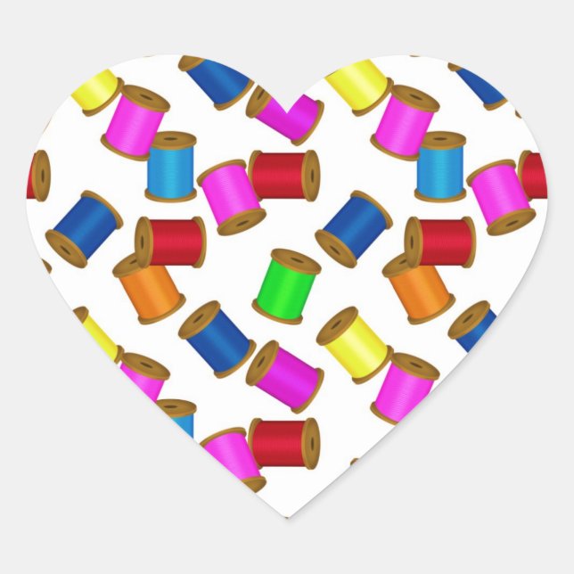 I Liebe Nähen - SRF Herz-Aufkleber (Vorderseite)