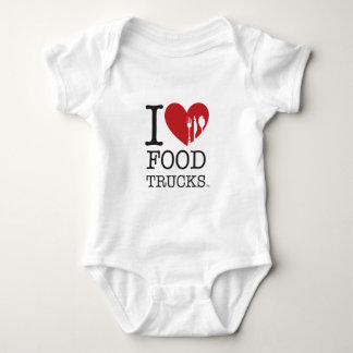 I LIEBE Nahrungsmittel-LKWs Baby Strampler