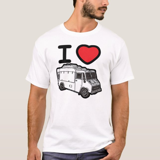 I Liebe-Nahrungsmittel-LKWs! T-Shirt (Vorderseite)