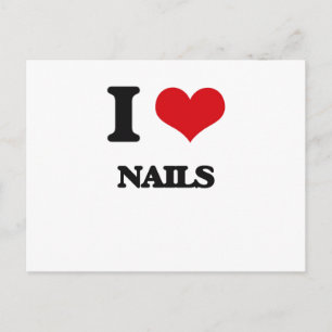 I Liebe Nails Postkarte