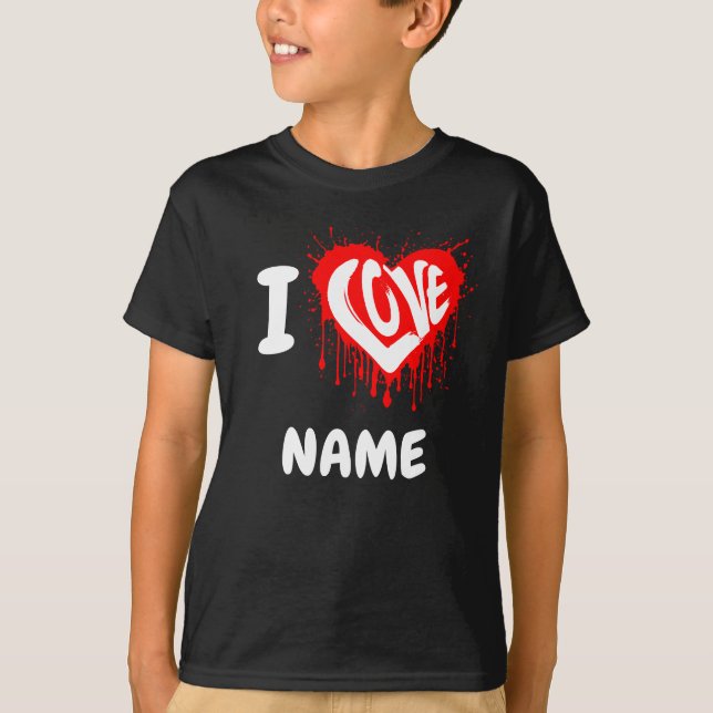 I LIEBE NAME CUSTOM T-Shirt (Vorderseite)