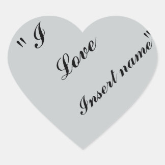 "I Liebe Name einfügen" Herz-Aufkleber