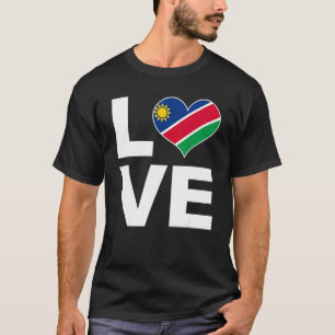 I Liebe Namibia Heftflagge Namibia T-Shirt