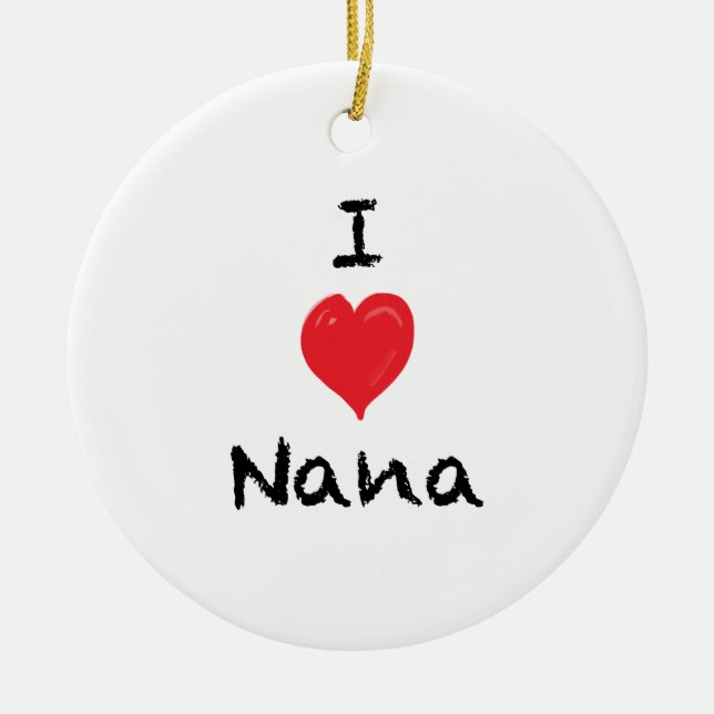 I Liebe Nana Custom 2 Sided Foto Ornament (Vorne)