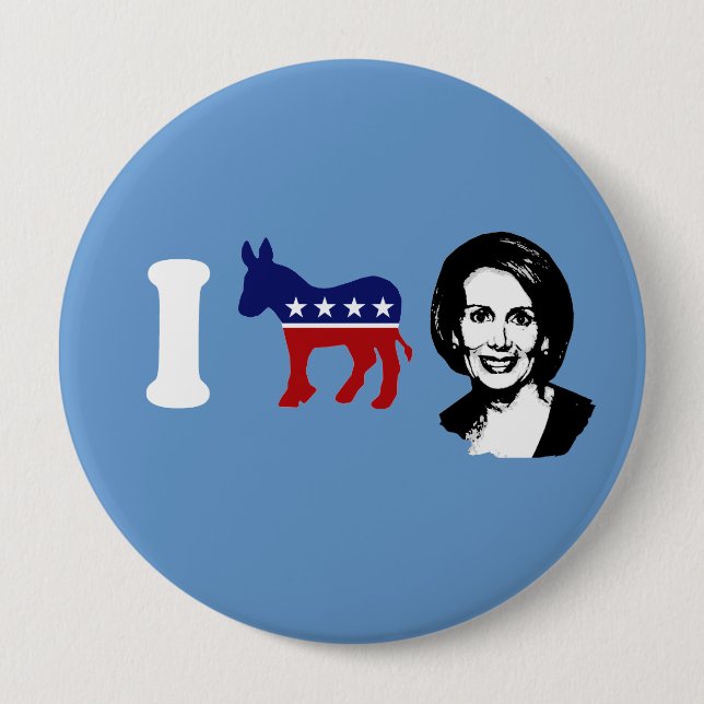 I Liebe Nancy Pelosi 2 Button (Vorderseite)