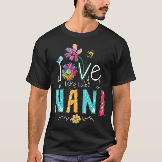 I Liebe NANI Mimi Oma Mütter T-Shirt (Vorderseite)