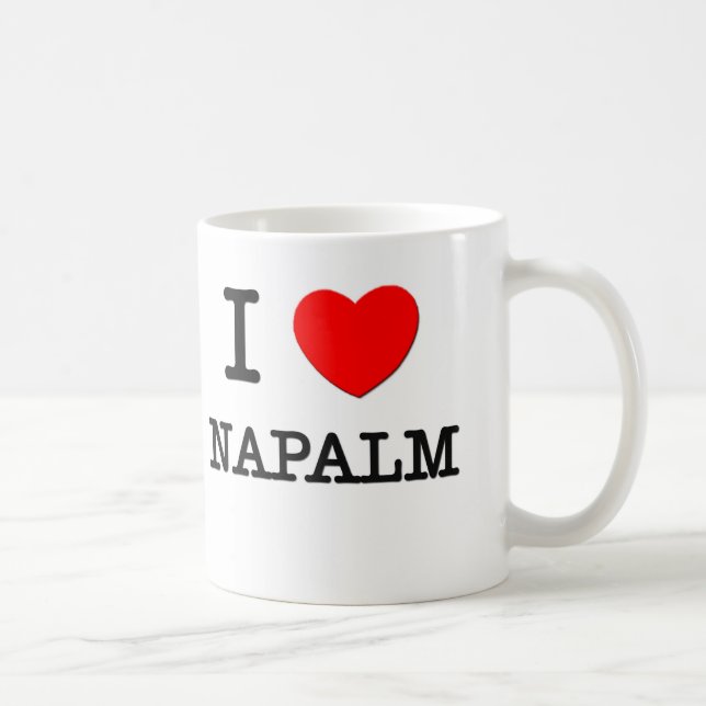 I Liebe-Napalm Kaffeetasse (Rechts)