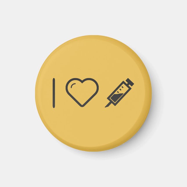 I Liebe Narkose Magnet (Vorne)