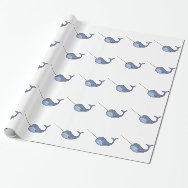 I Liebe Narwhals Geschenkpapier (Ungerollt)