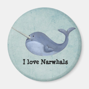 I Liebe Narwhals Magnet