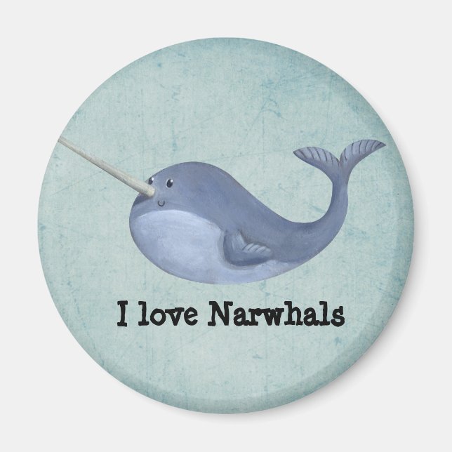I Liebe Narwhals Magnet (Vorne)