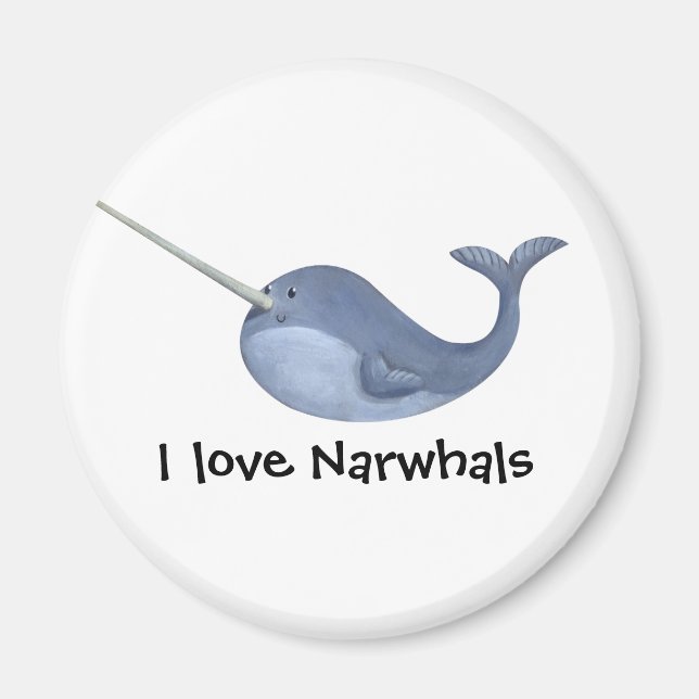 I Liebe Narwhals Magnet (Vorne)