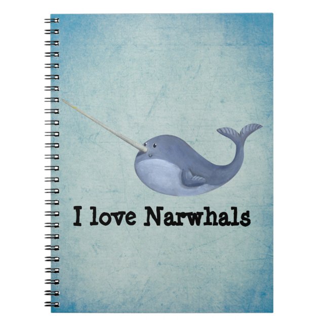 I Liebe Narwhals Notizblock (Vorderseite)