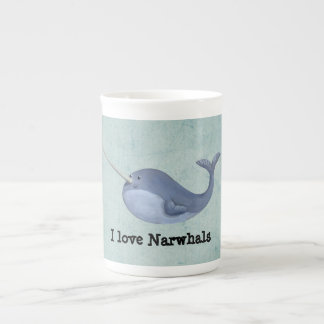 I Liebe Narwhals Prozellantasse