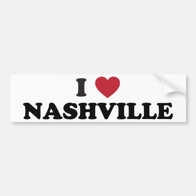 I Liebe Nashville Tennessee Autoaufkleber (Vorne)