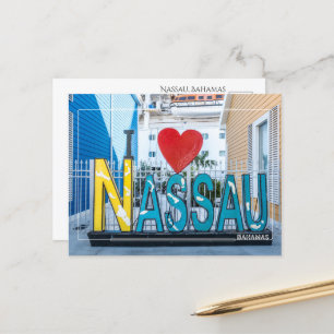 I Liebe Nassau Bahamas Postcard Postkarte