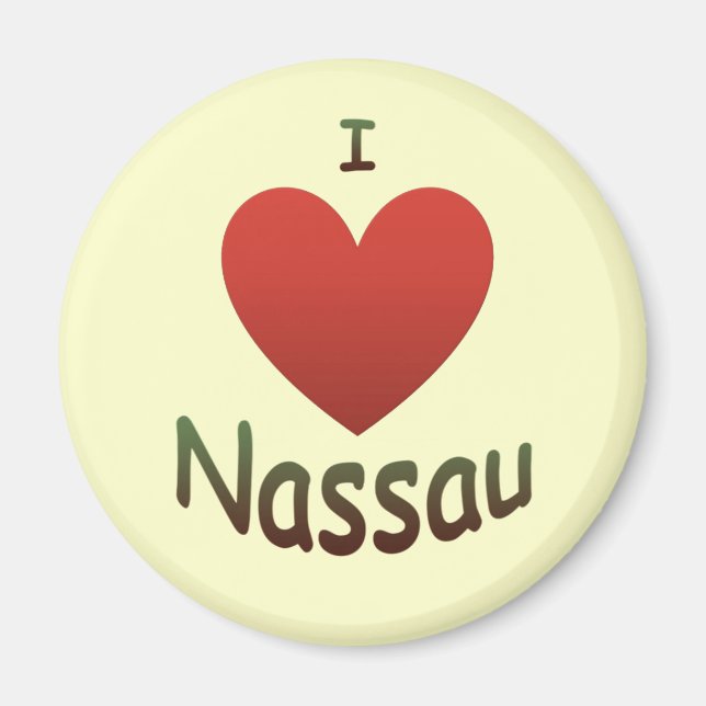 I Liebe Nassau Magnet (Vorne)