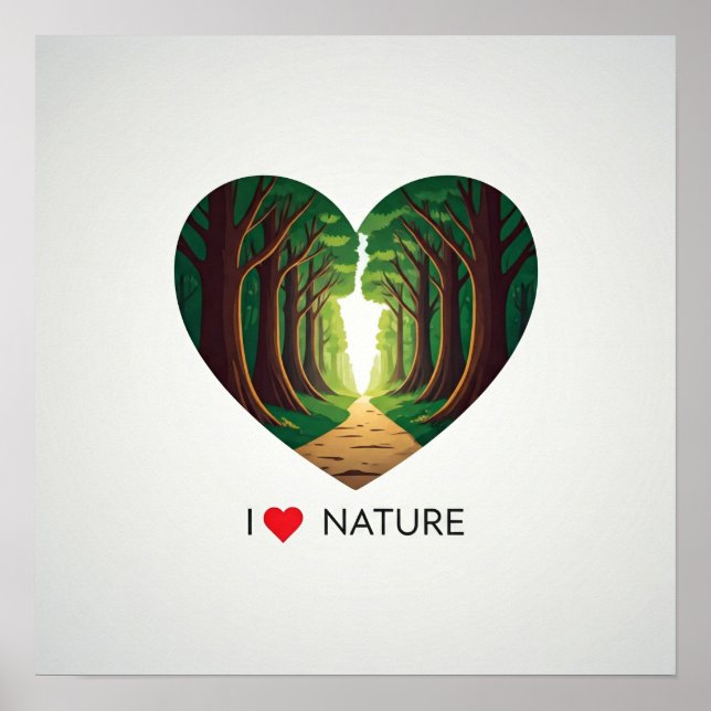 I Liebe Natur Poster (Vorne)