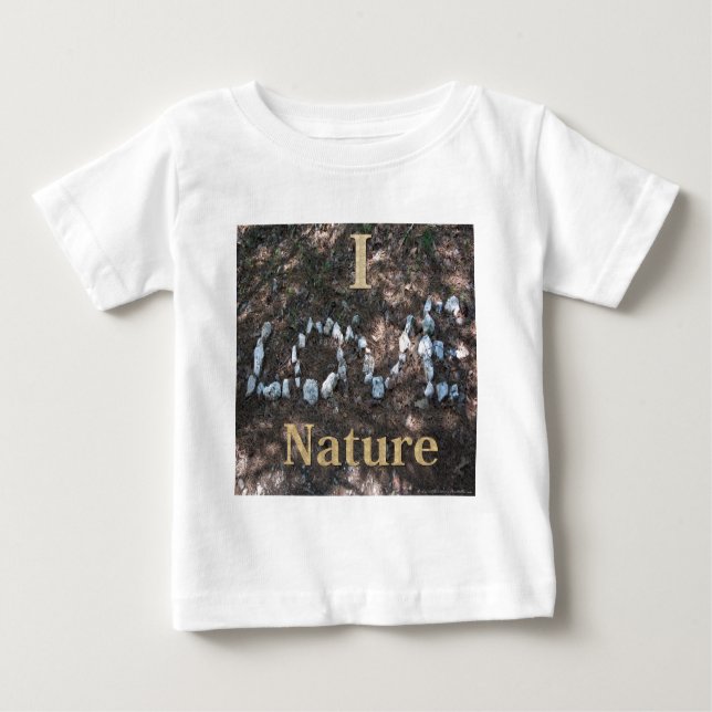 I Liebe Naturbekleidung und Geschenke Baby T-shirt (Vorderseite)