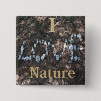 I Liebe Naturbekleidung und Geschenke Button