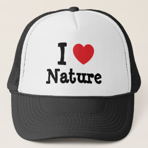 I Liebe Naturherz personalisiert Truckerkappe