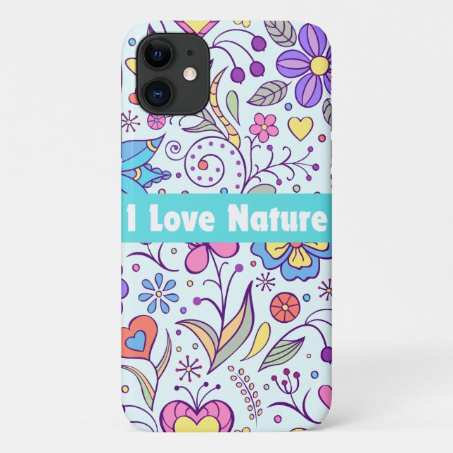 I Liebe Naturkunde Typografie Kunst Case-Mate iPhone Hülle (Rückseite)